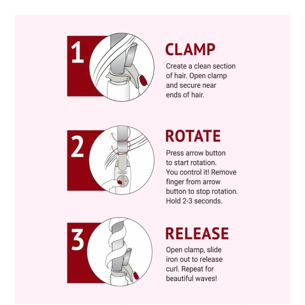 The Beachwaver Co. Red Hair Curler NIB - Picture 4 of 7